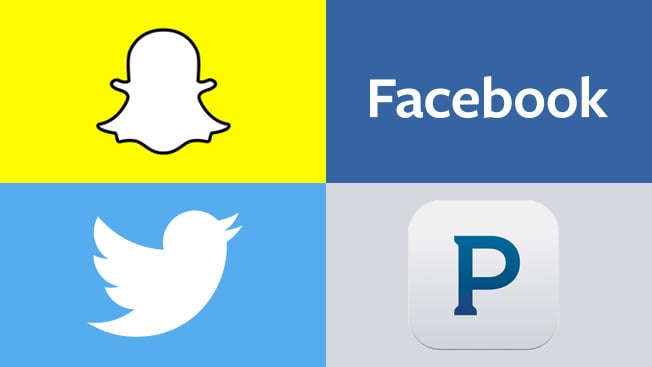 facebook-pandora-twitter-snapchat