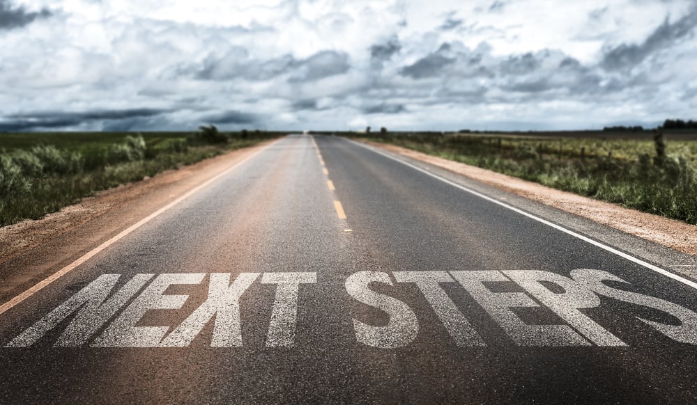 Next Steps written on rural