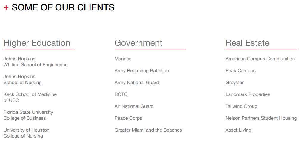 MSSmedia Some of Our Clients (Expertise)